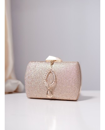 Pochette Cyra Nacré couleur champagne