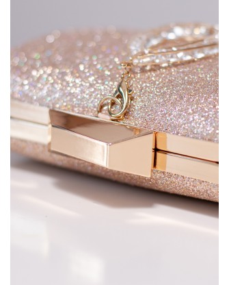 Pochette Cyra Nacré couleur champagne